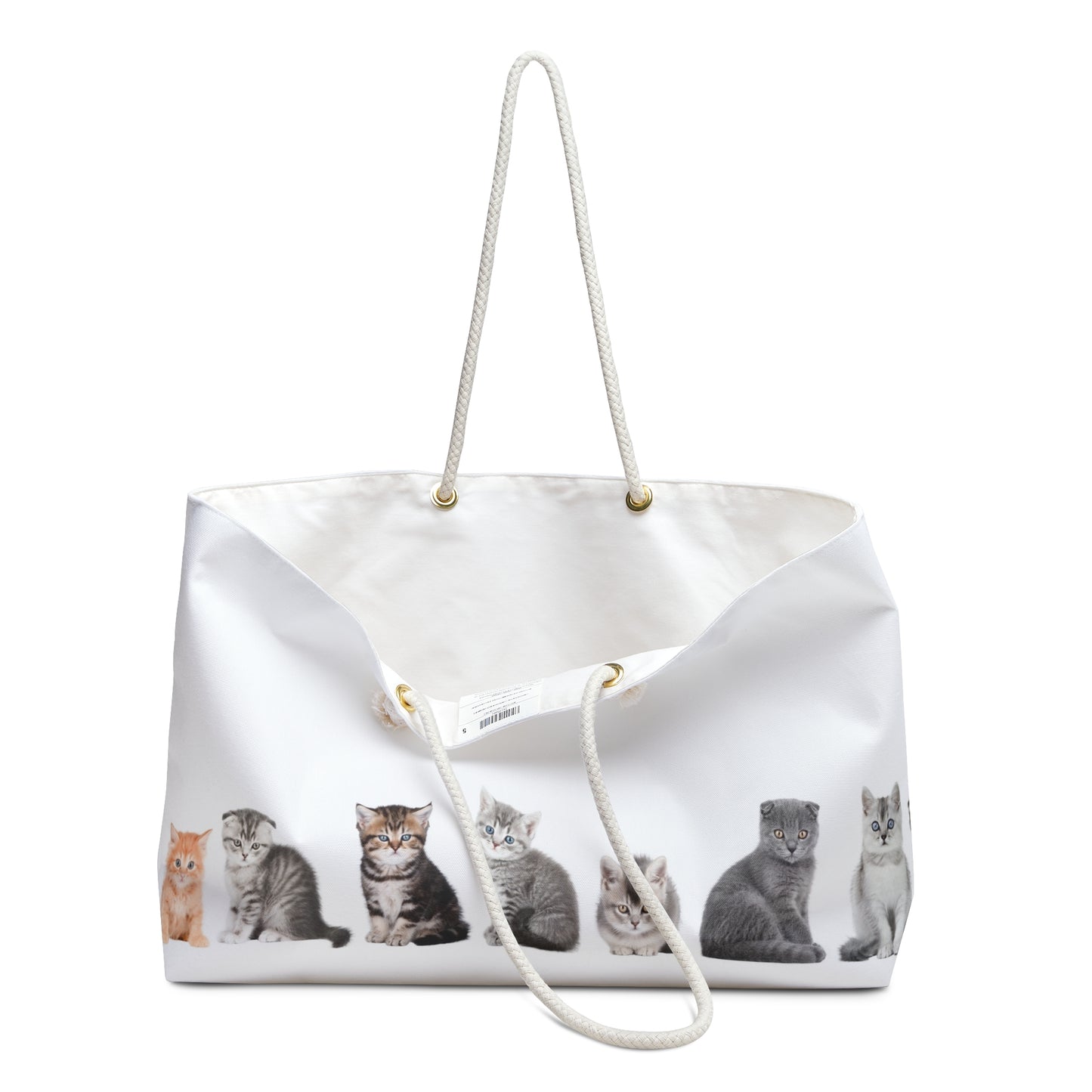 Happy Bag Kittens Large Rope Handles Weekender Bag