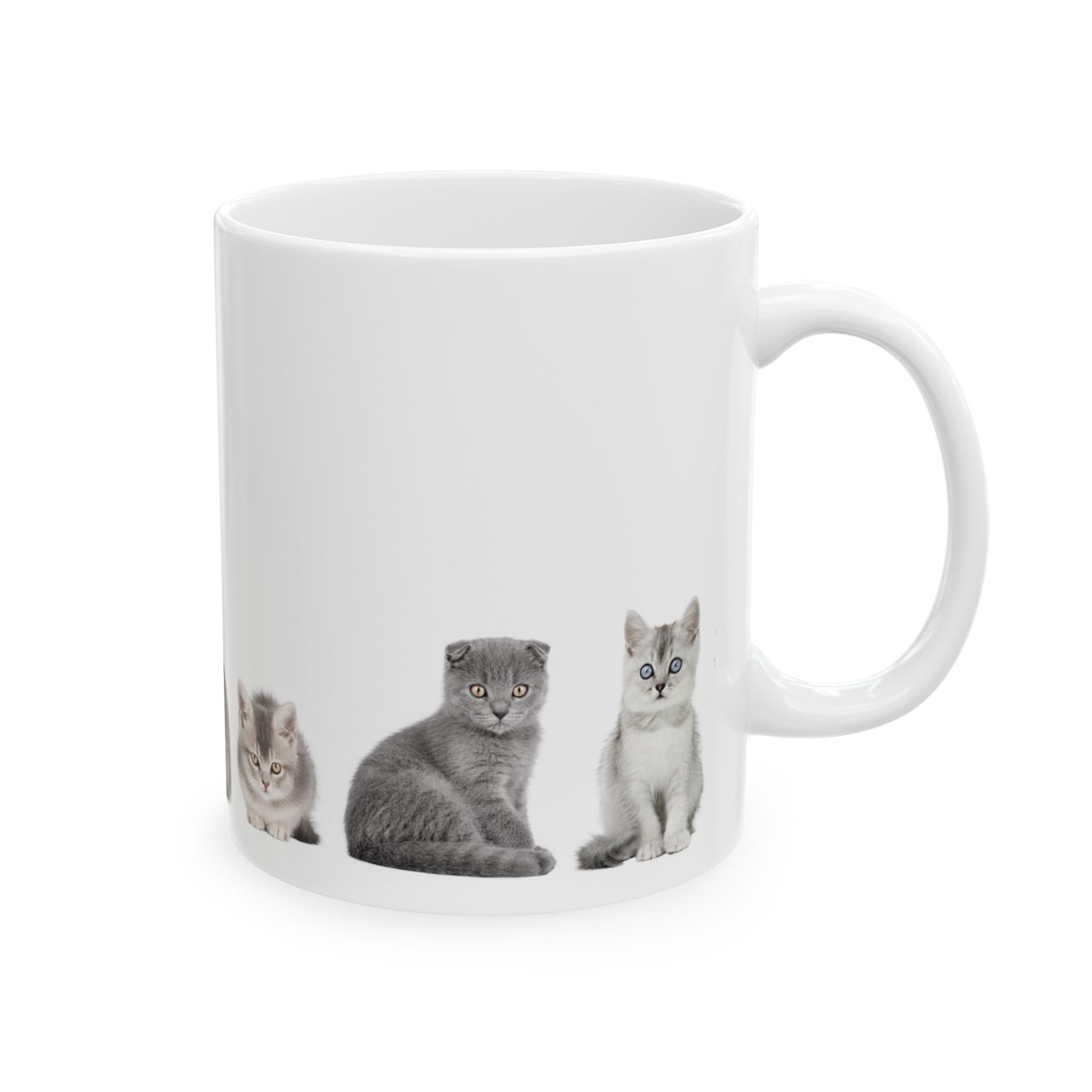 Happy Mug Kitten Design Purfect for any gift! Ceramic Mug, (11oz, 15oz)