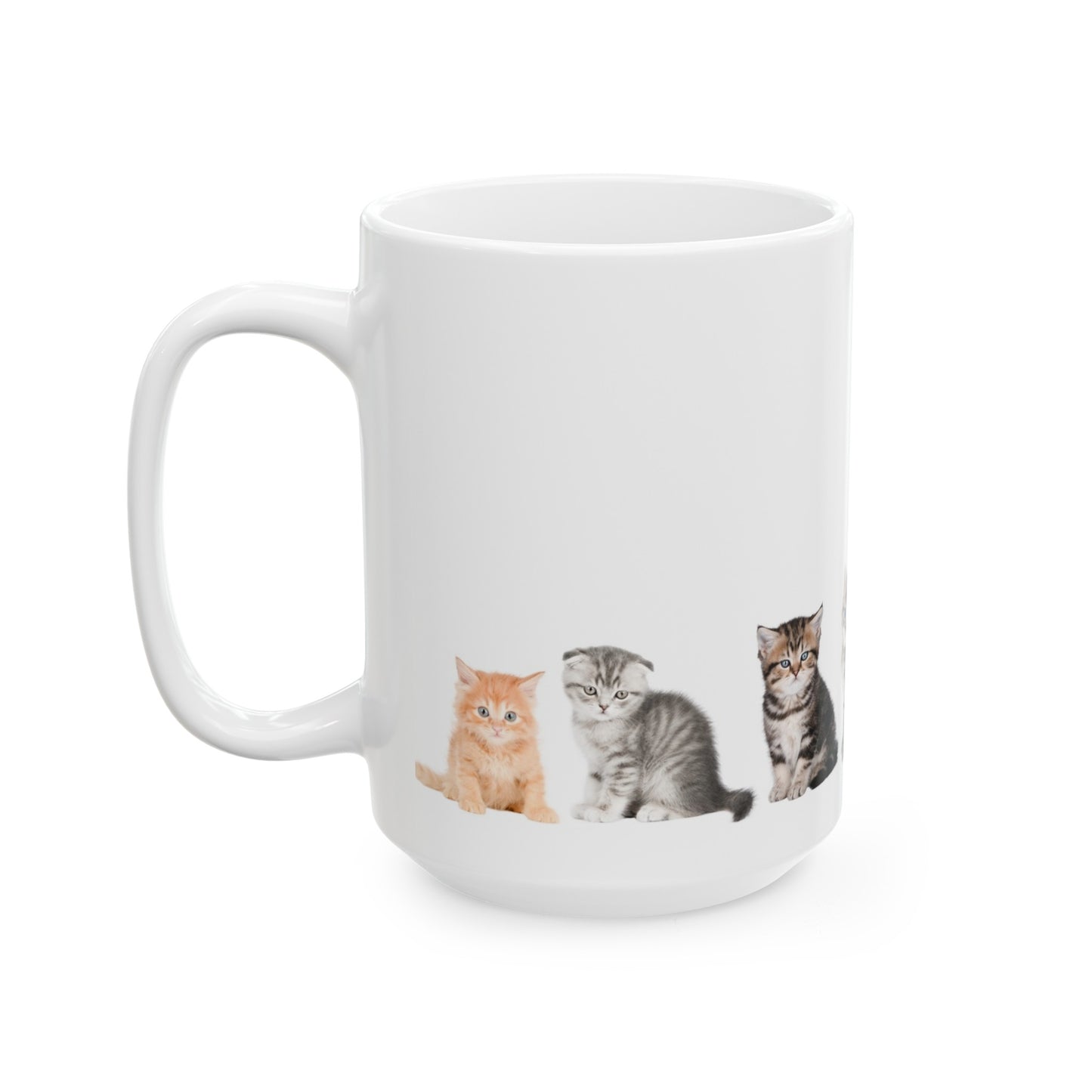 Happy Mug Kitten Design Purfect for any gift! Ceramic Mug, (11oz, 15oz)