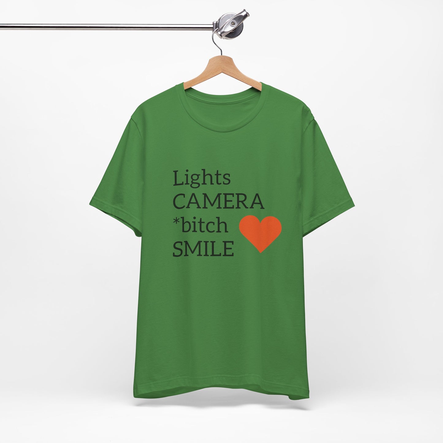 Lights Camera Bitch Smile All Sizes All Colors Unisex Jersey Short Sleeve Tee