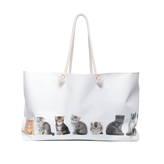 Happy Bag Kittens Large Rope Handles Weekender Bag