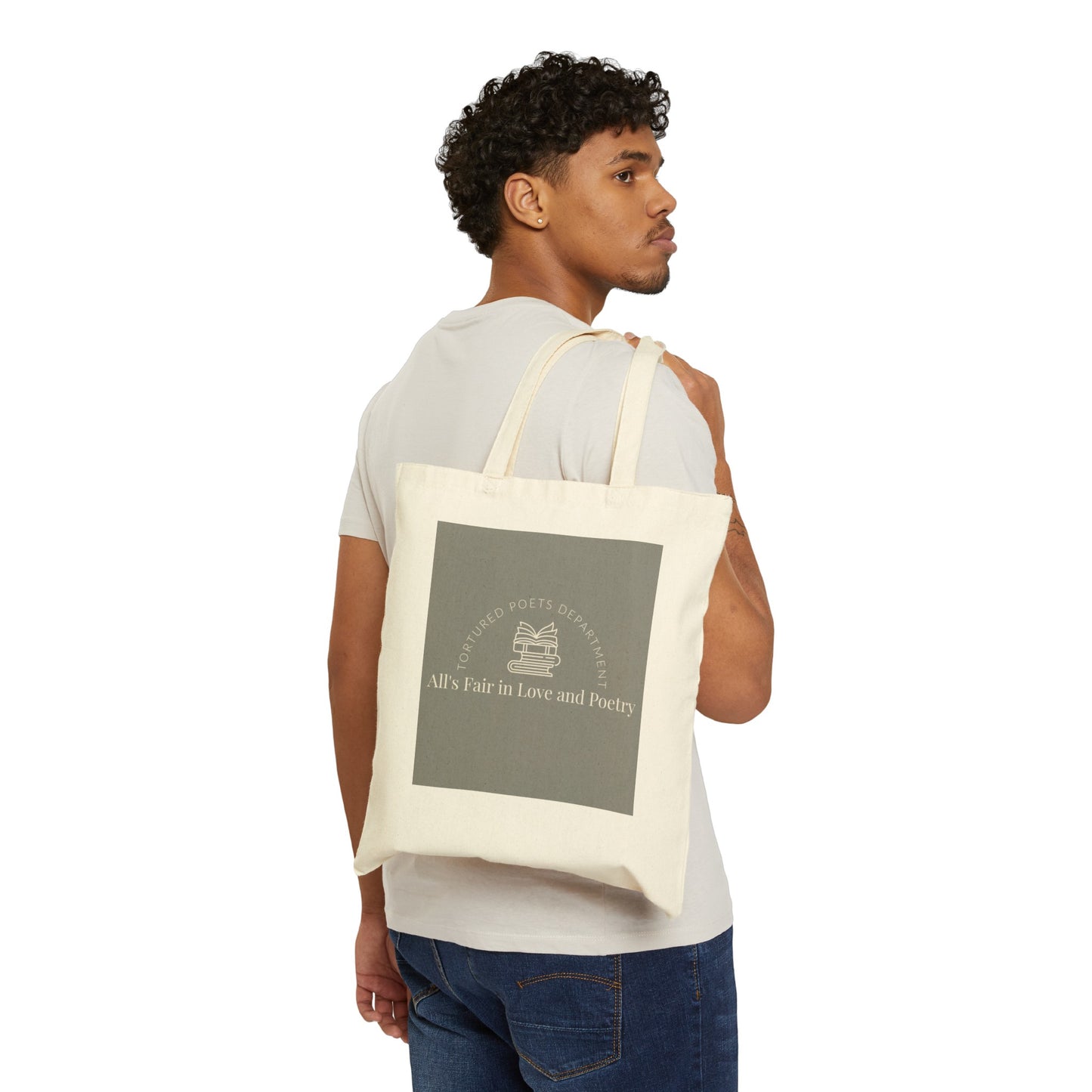 All's Fair in Love and Poetry - Tortured Poets - Cotton Canvas Tote Bag