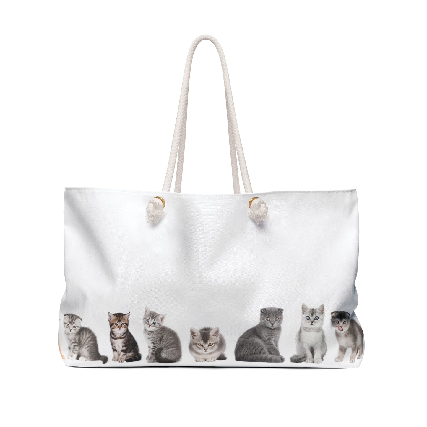 Happy Bag Kittens Large Rope Handles Weekender Bag