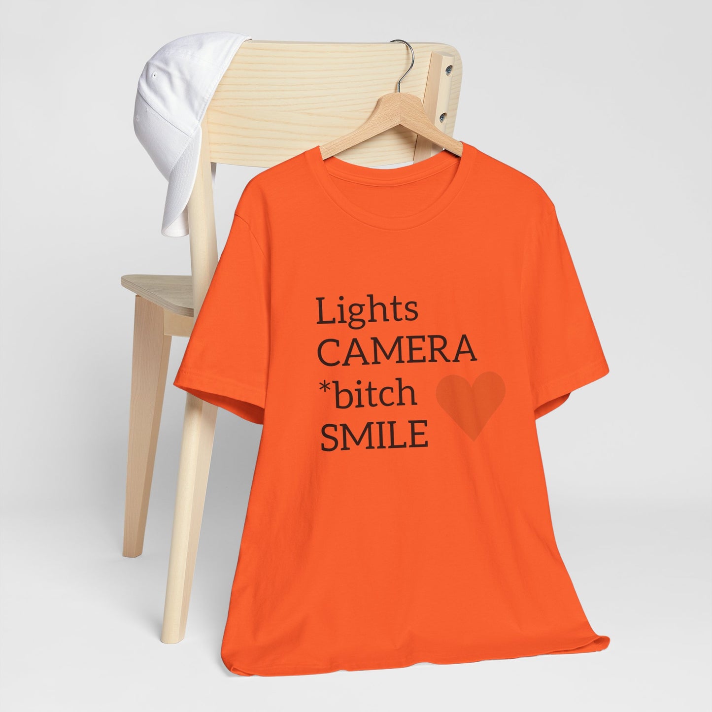 Lights Camera Bitch Smile All Sizes All Colors Unisex Jersey Short Sleeve Tee