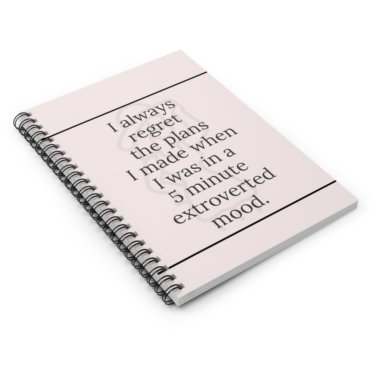 Journal - I always regret the plans I made.....Spiral Notebook - Ruled Line