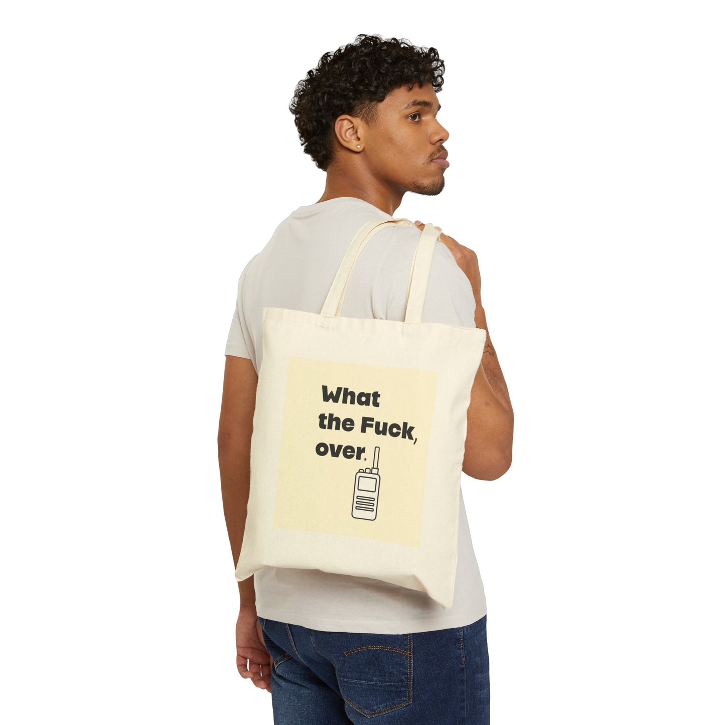 What the fuck - Over Cotton Canvas Tote Bag