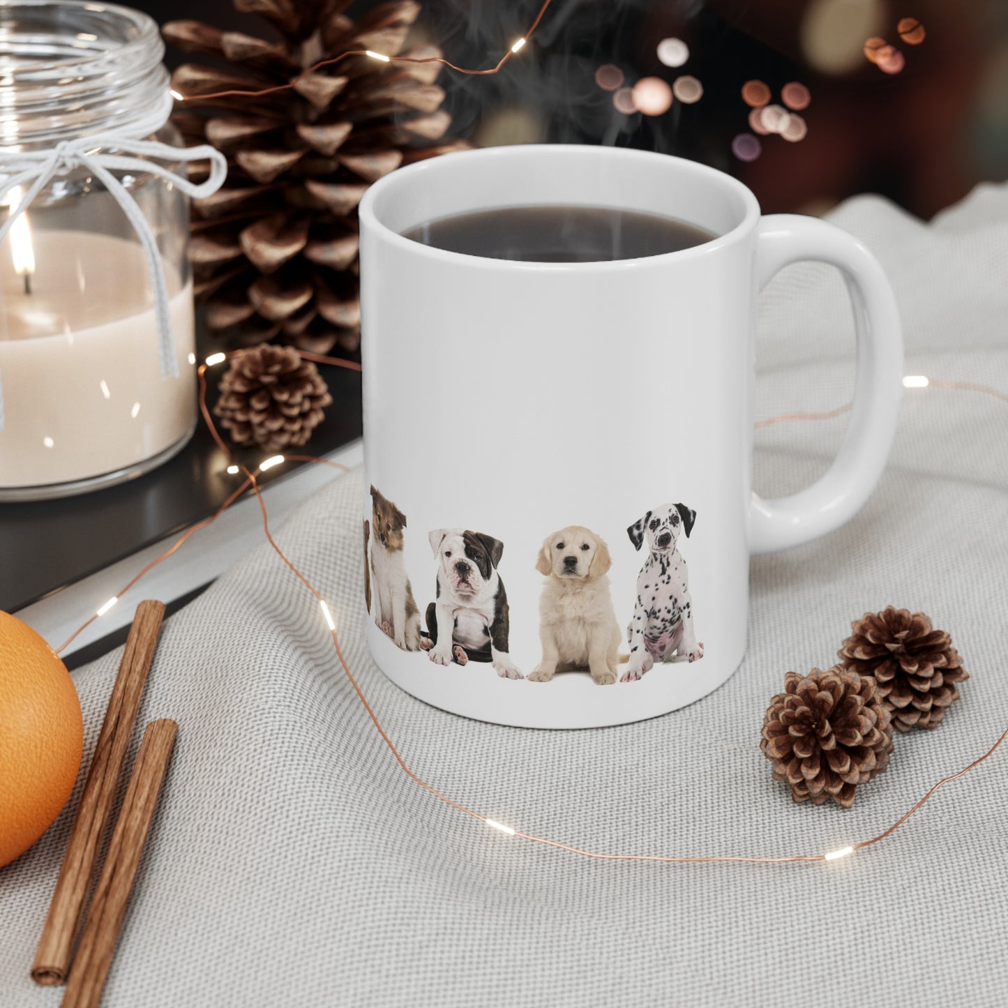 Happy Mugs!  Puppy Edition! Ceramic Mug, (11oz, 15oz)