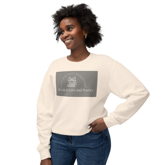 All's Fair in Love and Poetry Unisex Lightweight Crewneck Sweatshirt