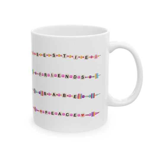 Friendship Bracelet Ceramic Mug, (11oz, 15oz)