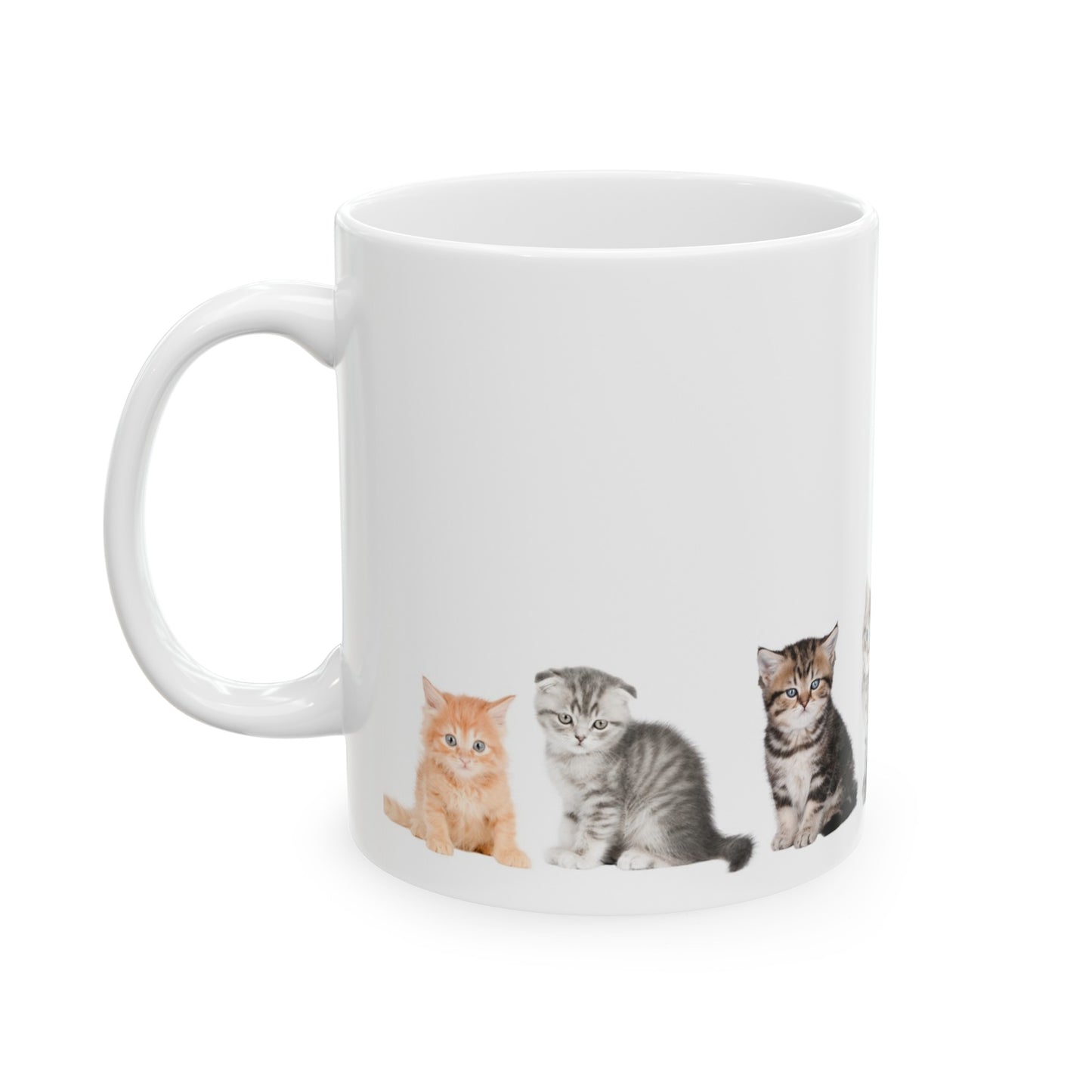 Happy Mug Kitten Design Purfect for any gift! Ceramic Mug, (11oz, 15oz)