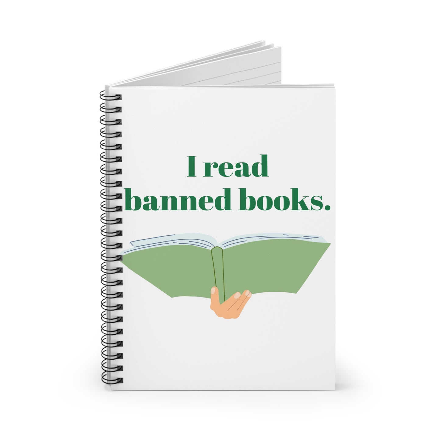 I read banned books in the cutest Spiral Notebook - Ruled Line