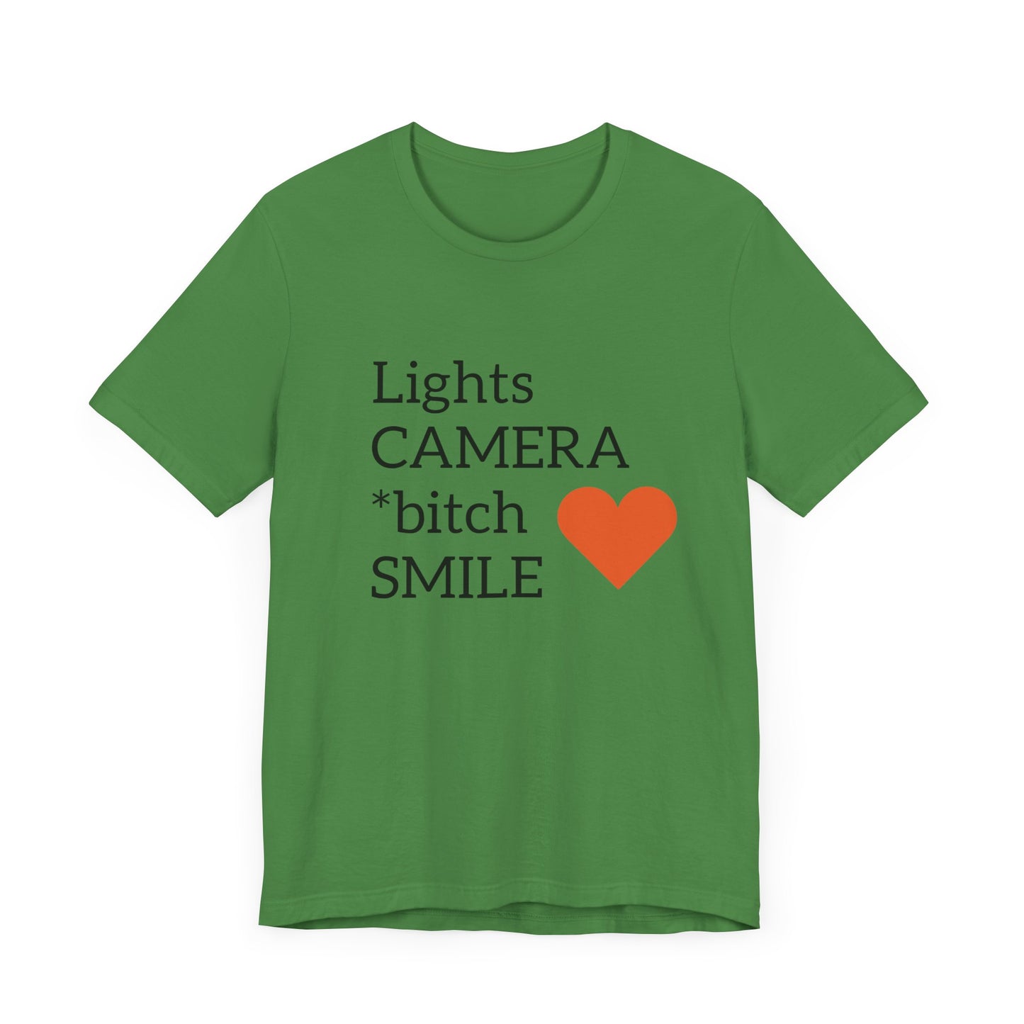 Lights Camera Bitch Smile All Sizes All Colors Unisex Jersey Short Sleeve Tee